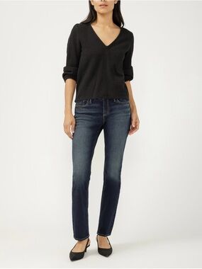 Silver Jeans Elyse Straight-Leg Jeans in Rosemead